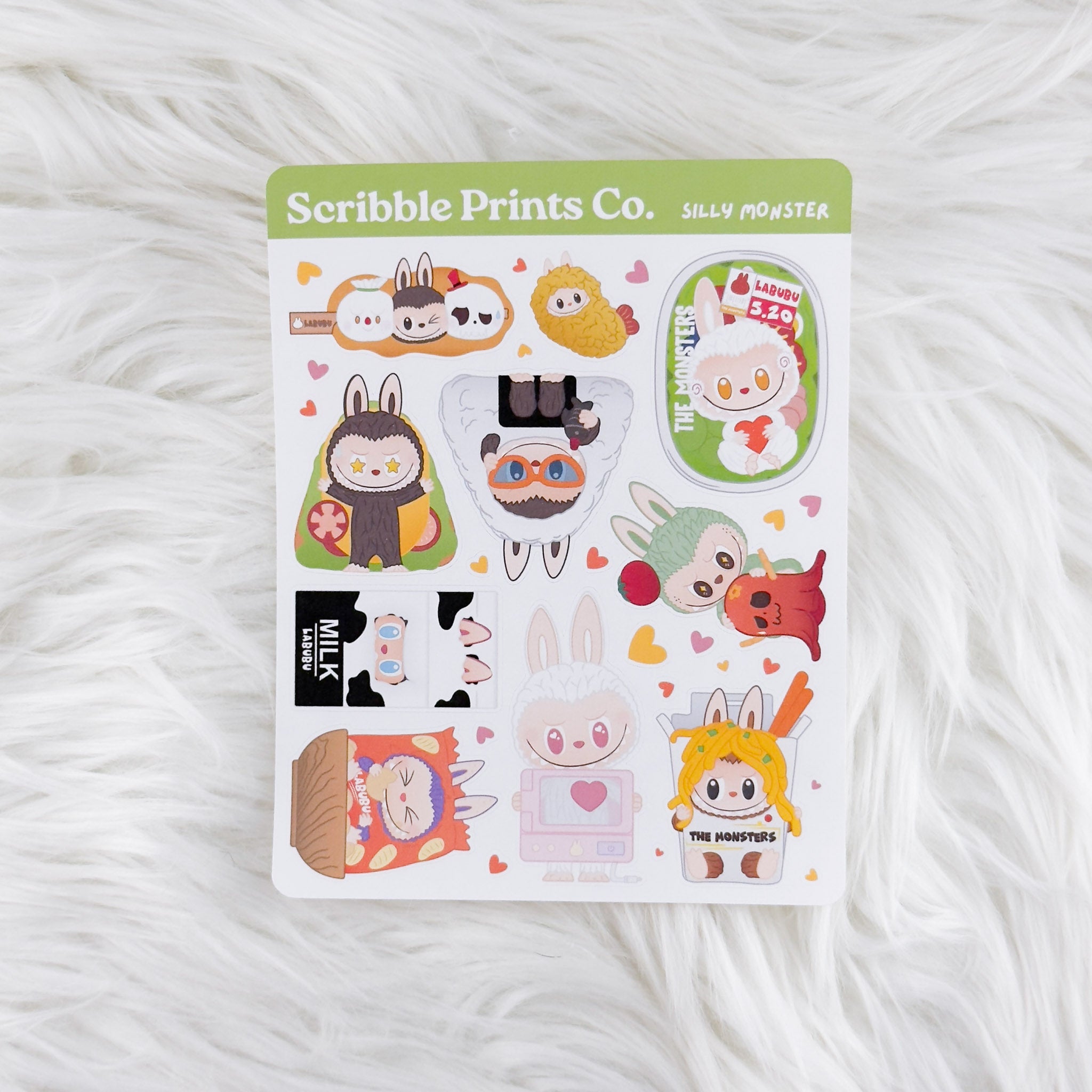 Itsmesilly Sticker Silly Monster – Journal Deco // Matte Stickers – Scribble Prints Co.
