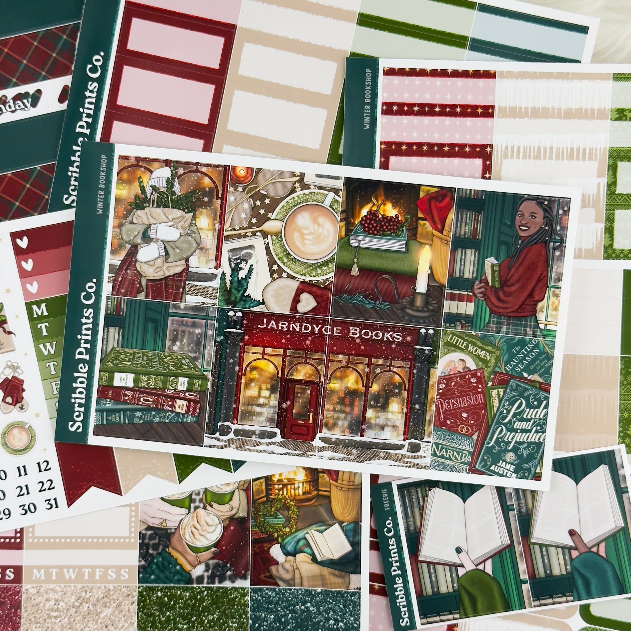 Winter Bookshop – Glossy Weekly Planner Kit