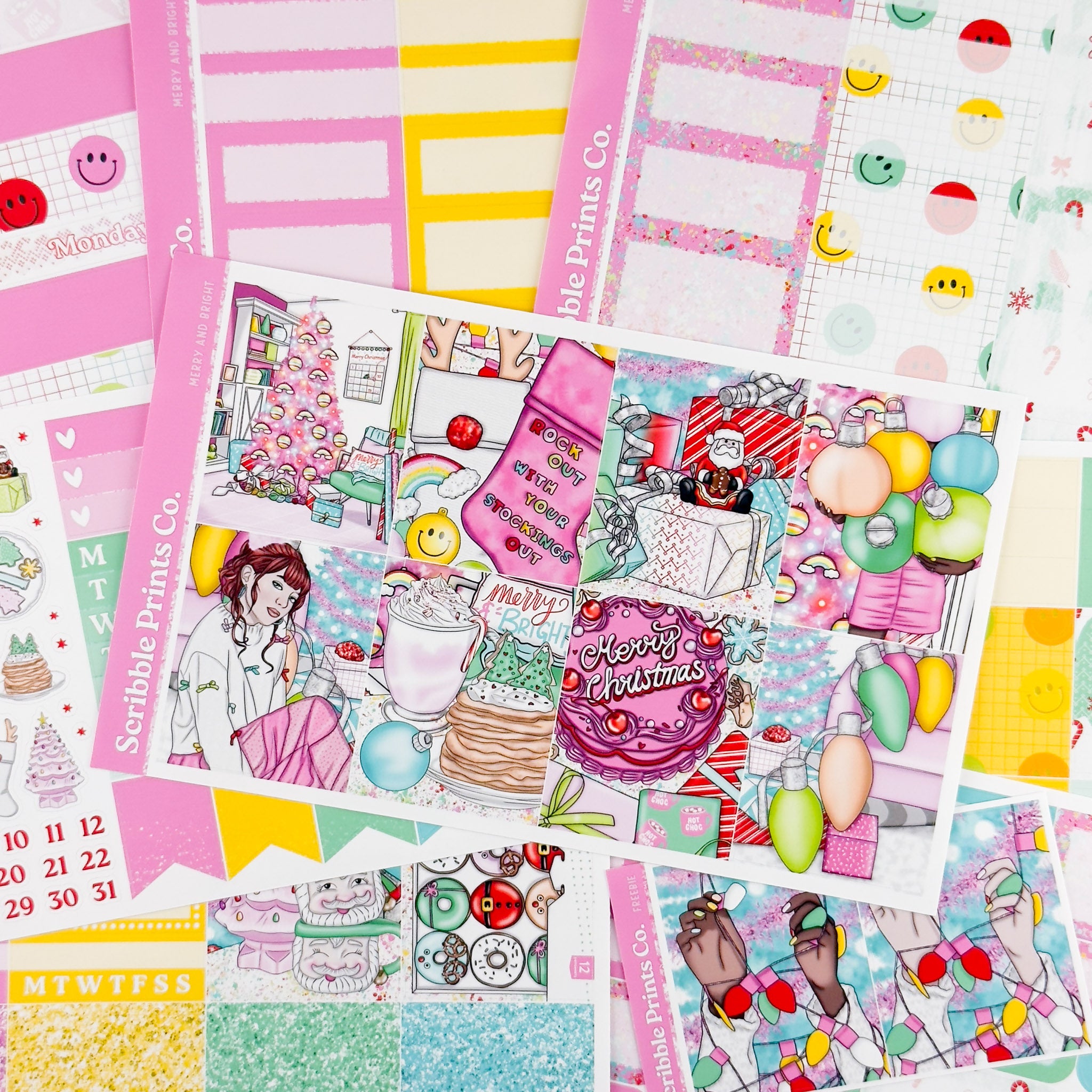 Merry and Bright – Glossy Weekly Planner Kit