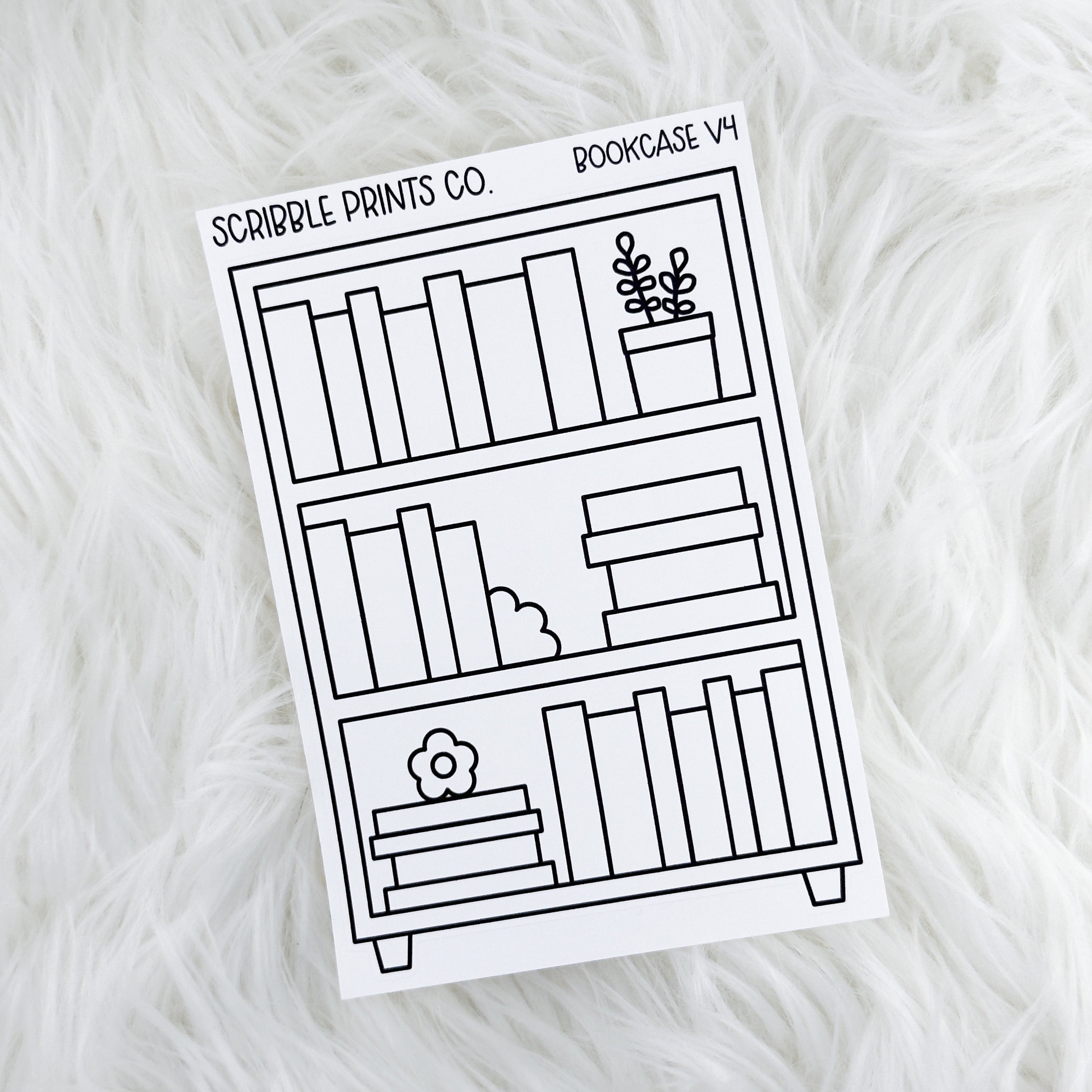 Bookcase V4 // Matte Reading Journal Stickers