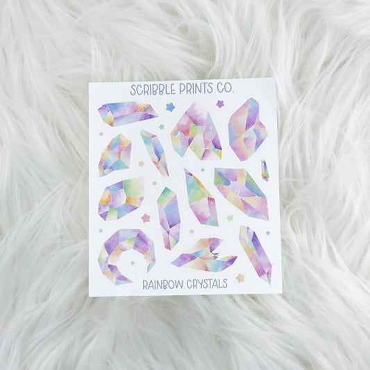 Rainbow Crystals - Deco // Matte Journal Stickers