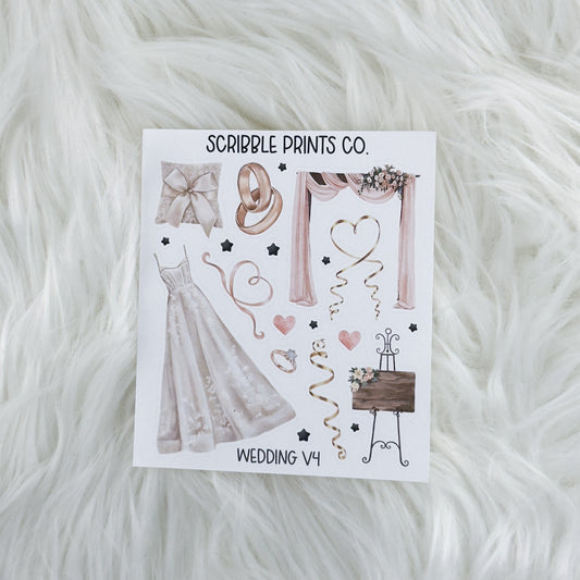 Wedding V4 - Deco // Matte Journal Stickers