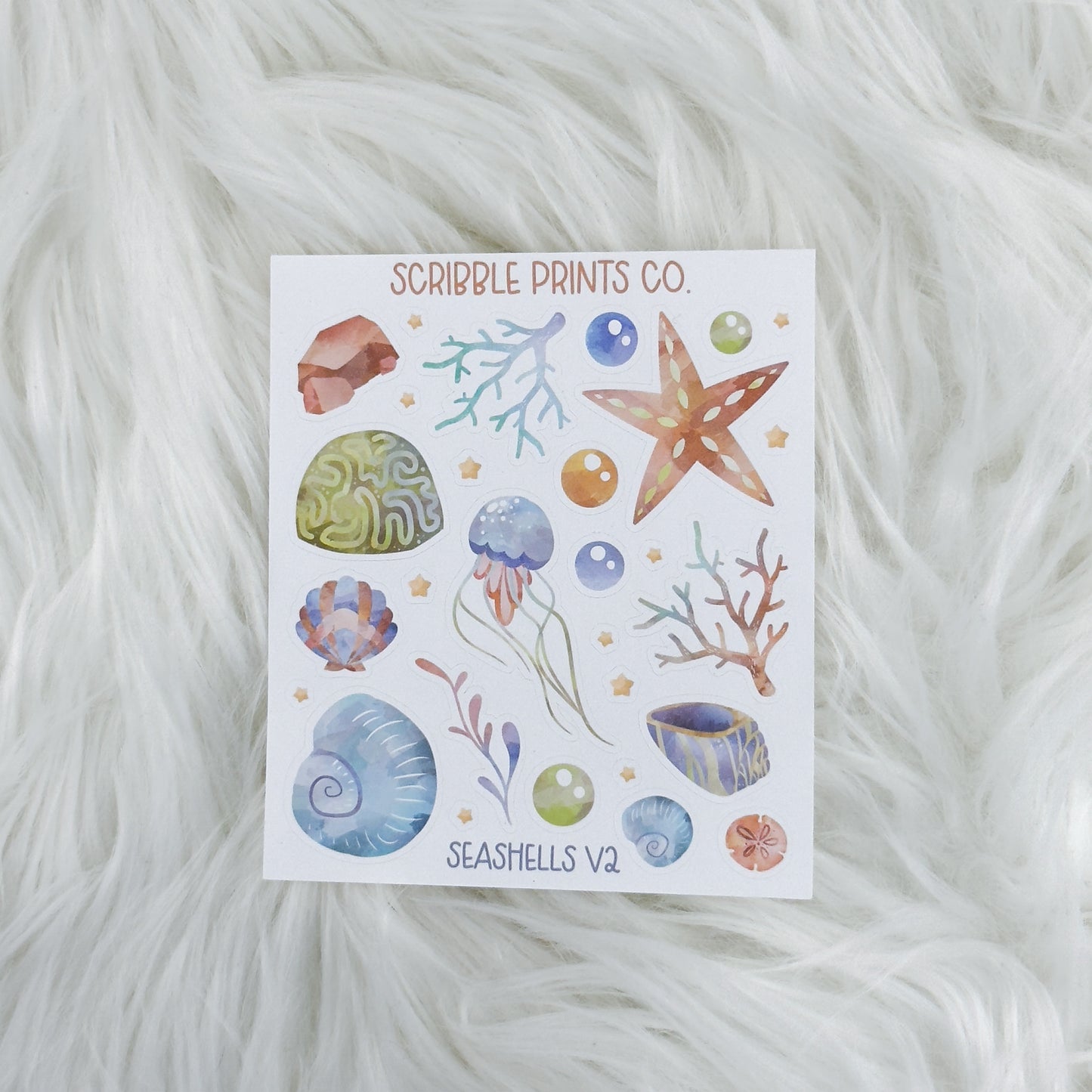 Seashells V2 - Deco // Matte Journal Stickers
