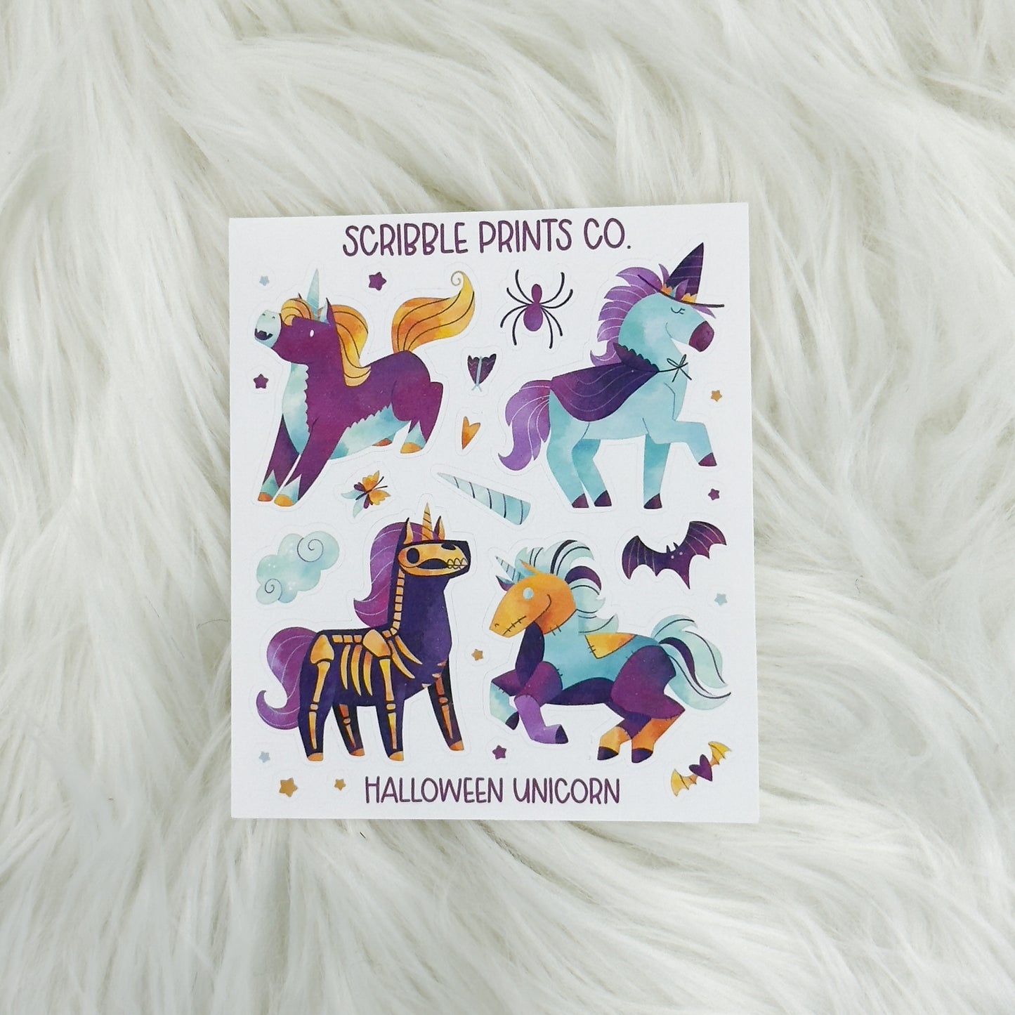 Halloween Unicorn - Deco // Matte Journal Stickers