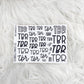 TBR Sampler V1 // Matte Reading Journal Stickers