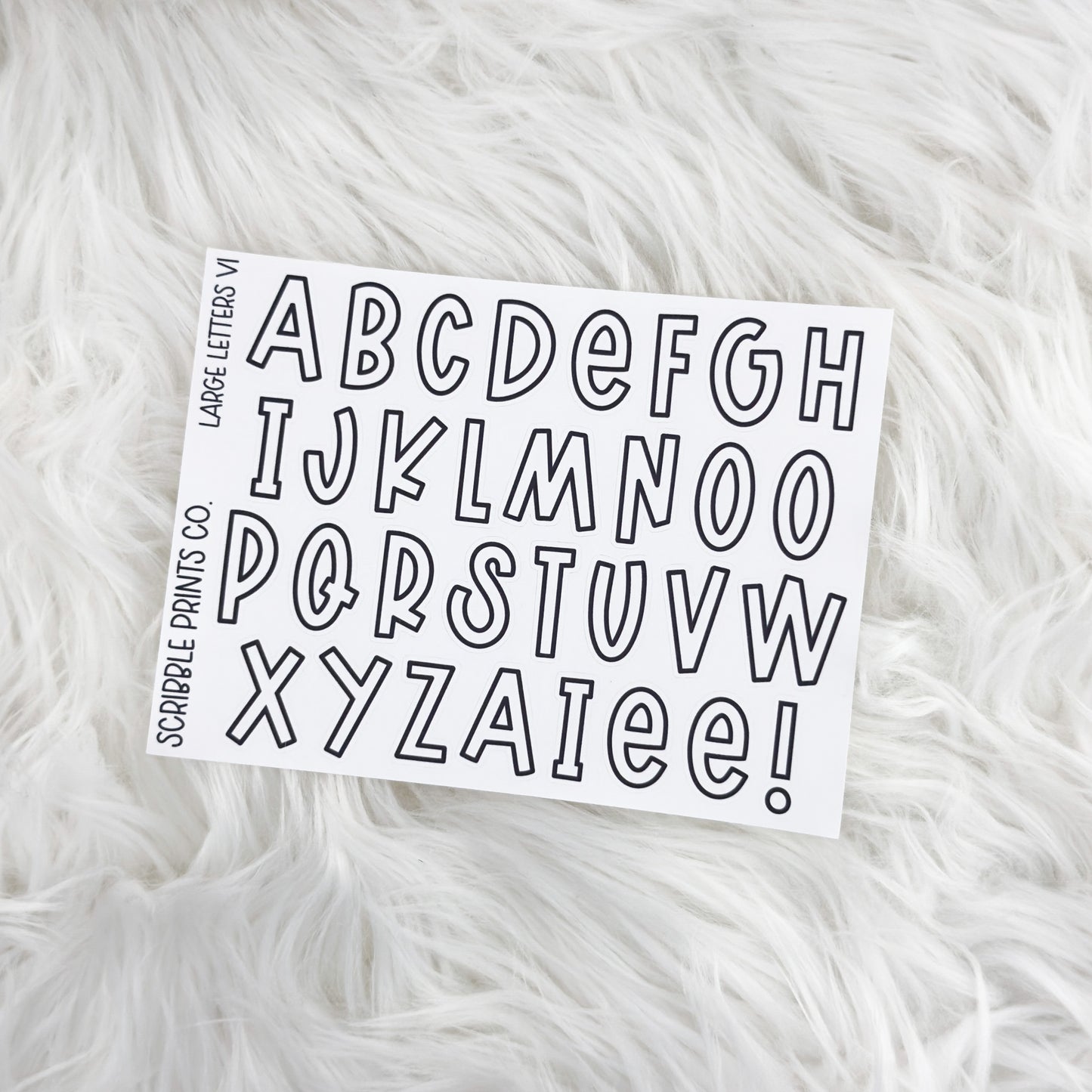 Large Letters V1 // Matte Reading Journal Stickers