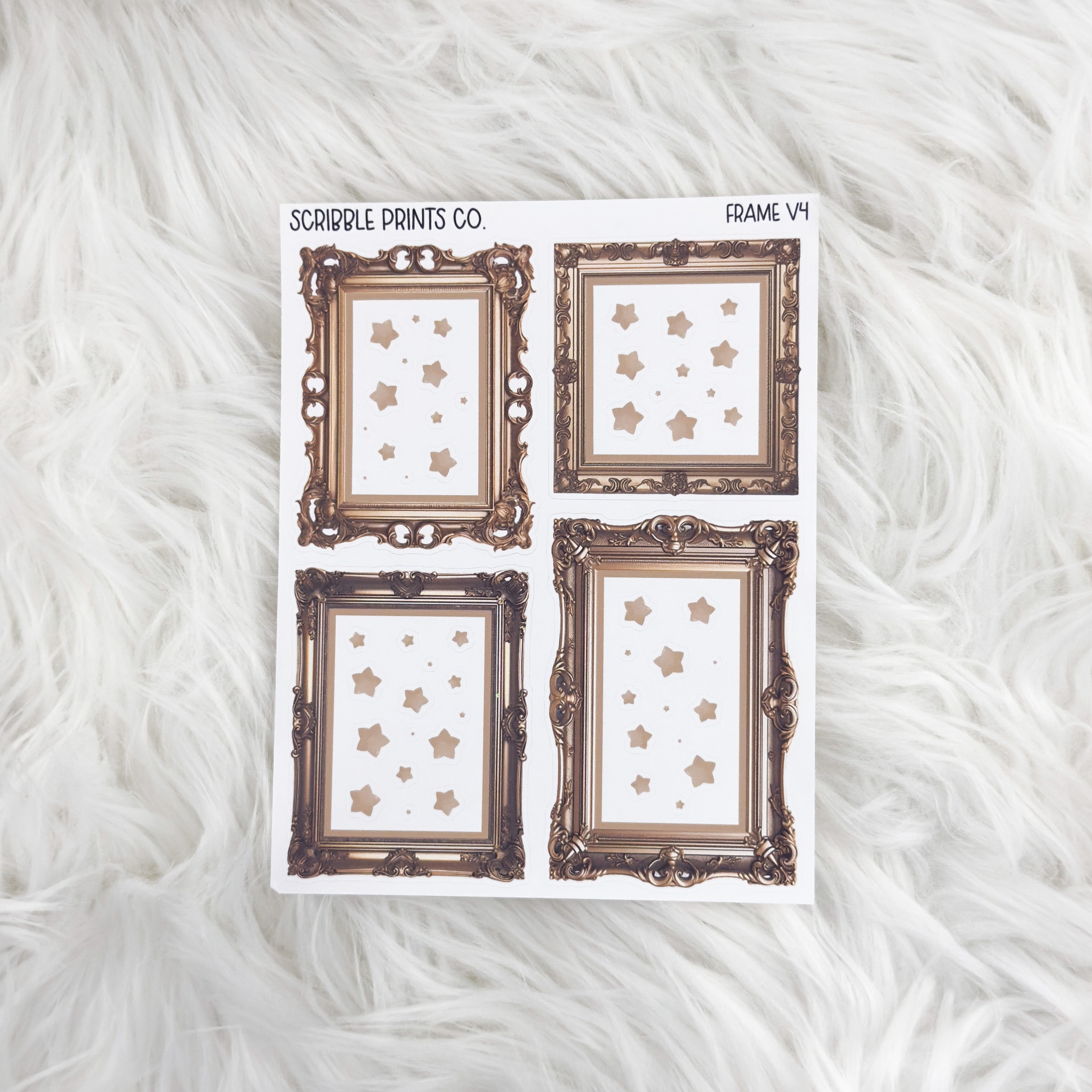 Frame V4 // Matte Reading Journal Stickers – Scribble Prints Co.