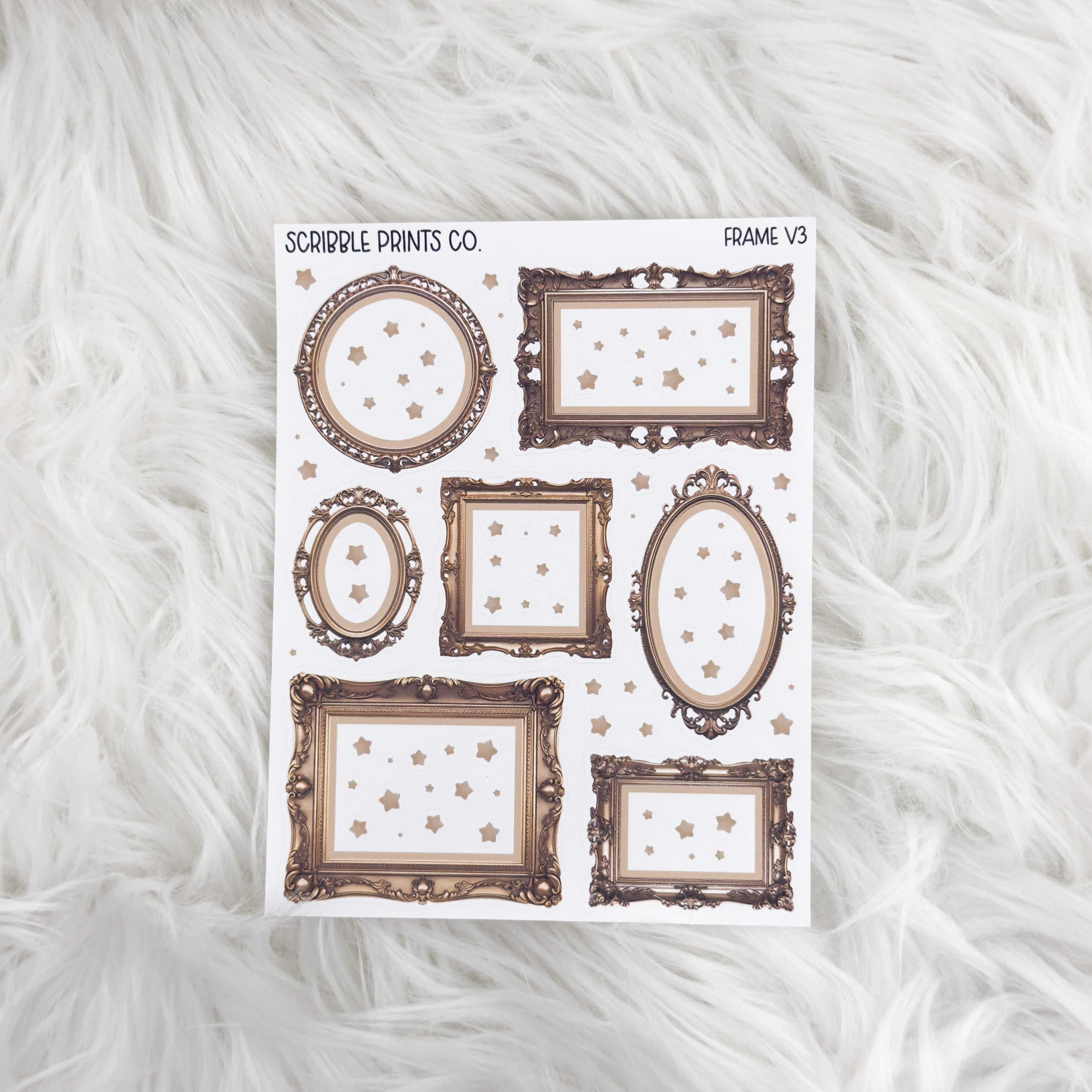 Frame V3 // Matte Reading Journal Stickers