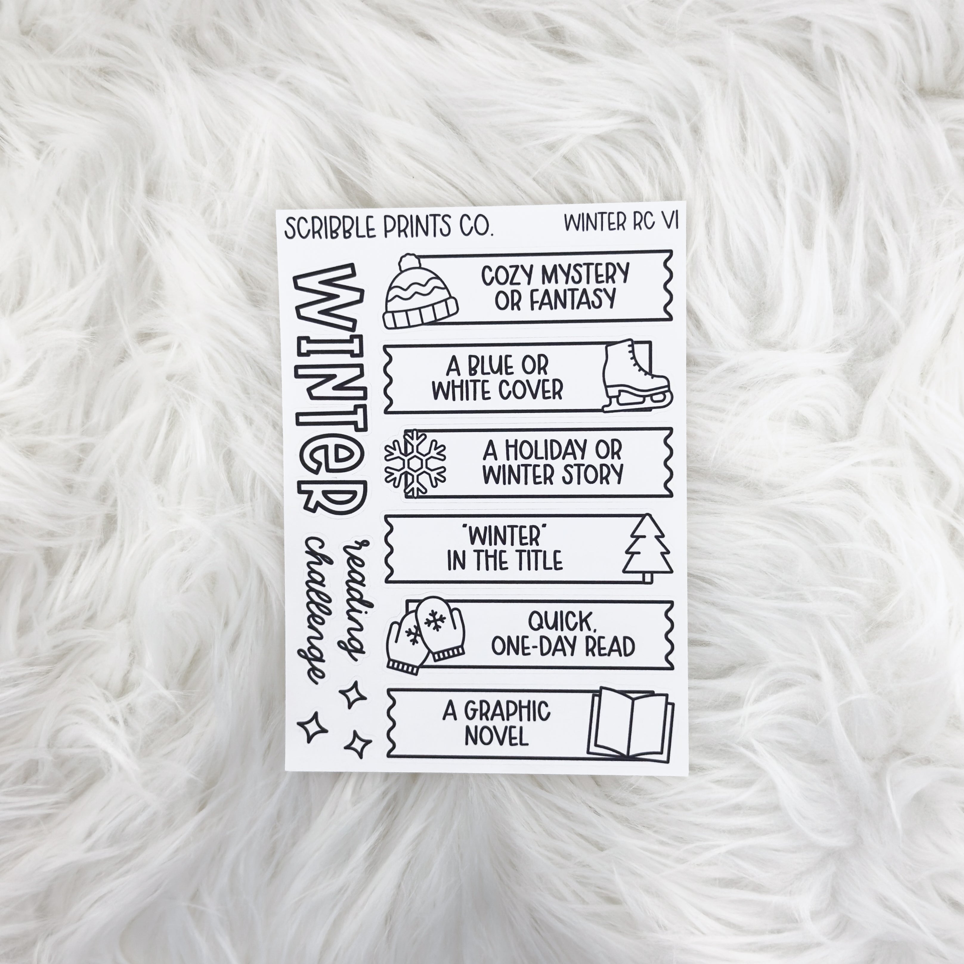 Winter Reading Challenge V1-2 // Matte Reading Journal Stickers