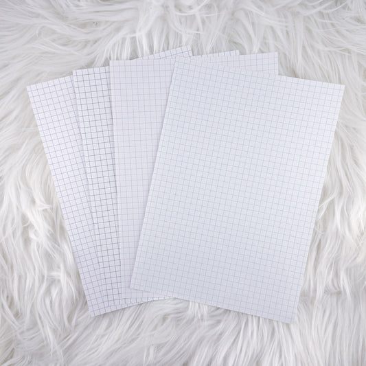 Grid Paper - A5 Matte Sticker Paper (Set of 4)