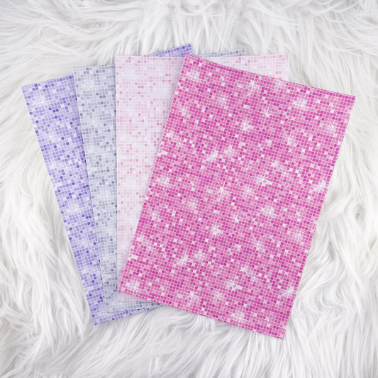 Disco Sparkle - A5 Matte Sticker Paper (Set of 4)