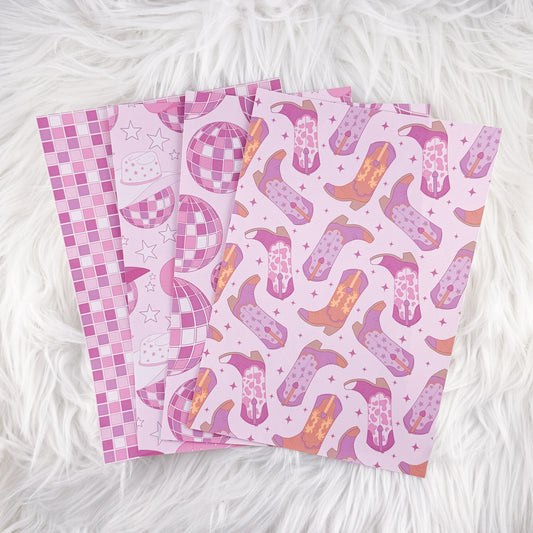 Disco Cowgirl - A5 Matte Sticker Paper (Set of 4)