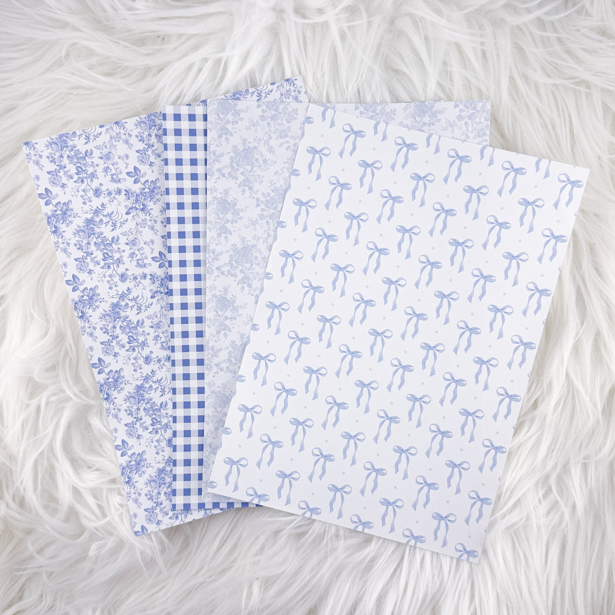 Preppy Blue - A5 Matte Sticker Paper (Set of 4)