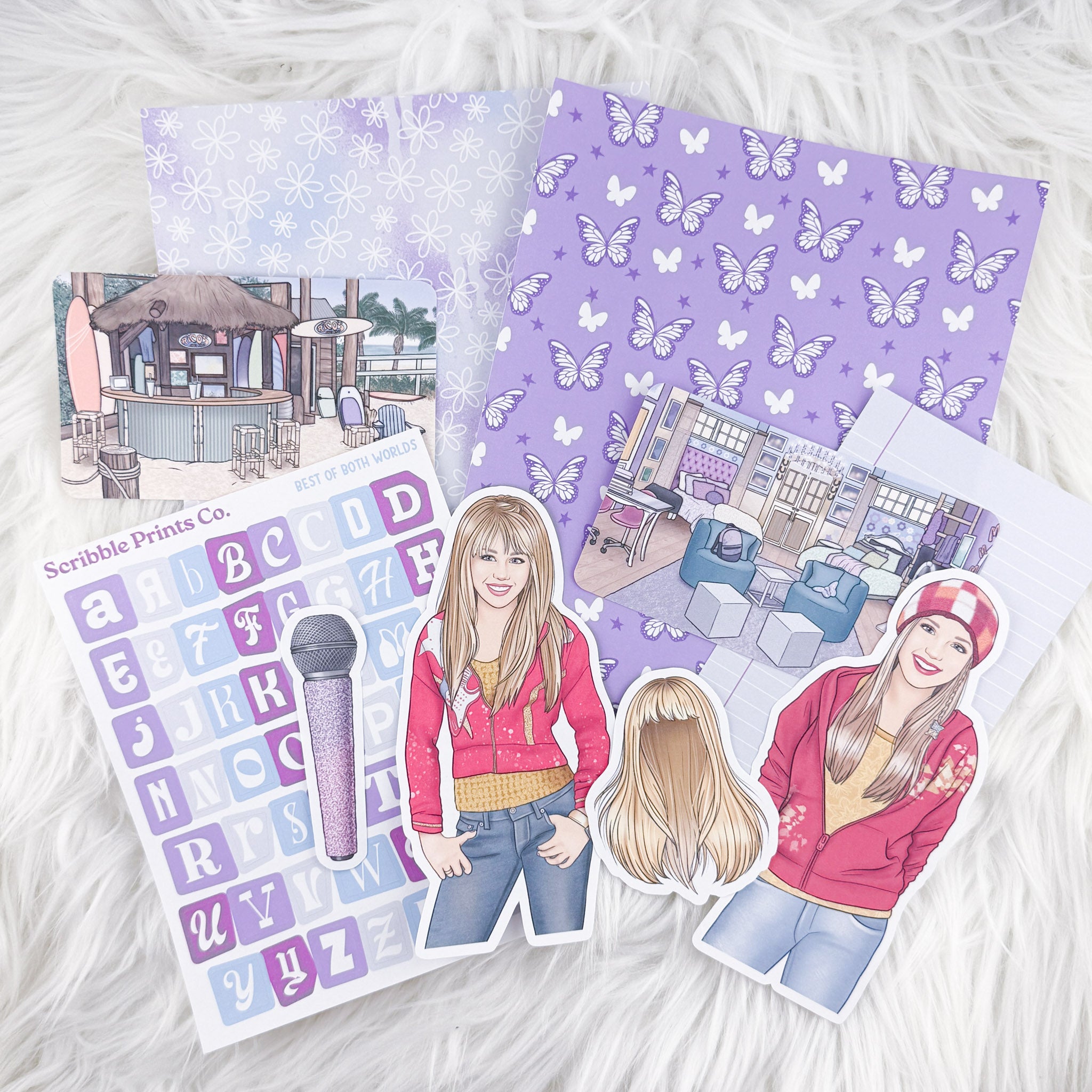 Best Of Both Worlds – Junk Journal Collage Kit // Matte Sticker Collection