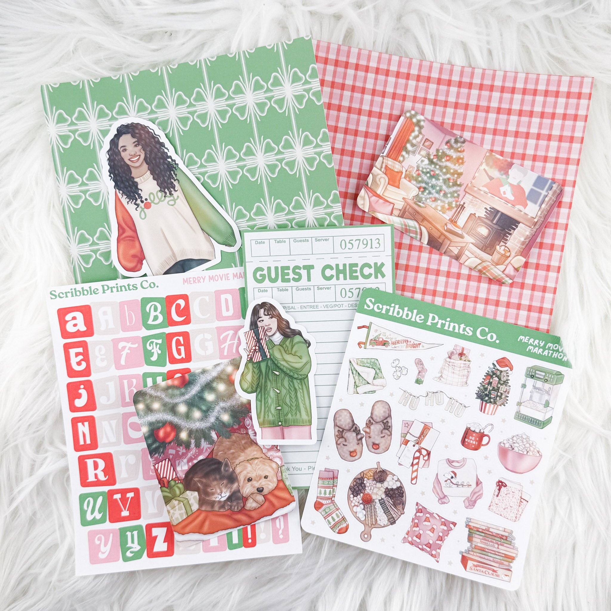 Merry Movie Marathon – Junk Journal Collage Kit // Matte Sticker Collection