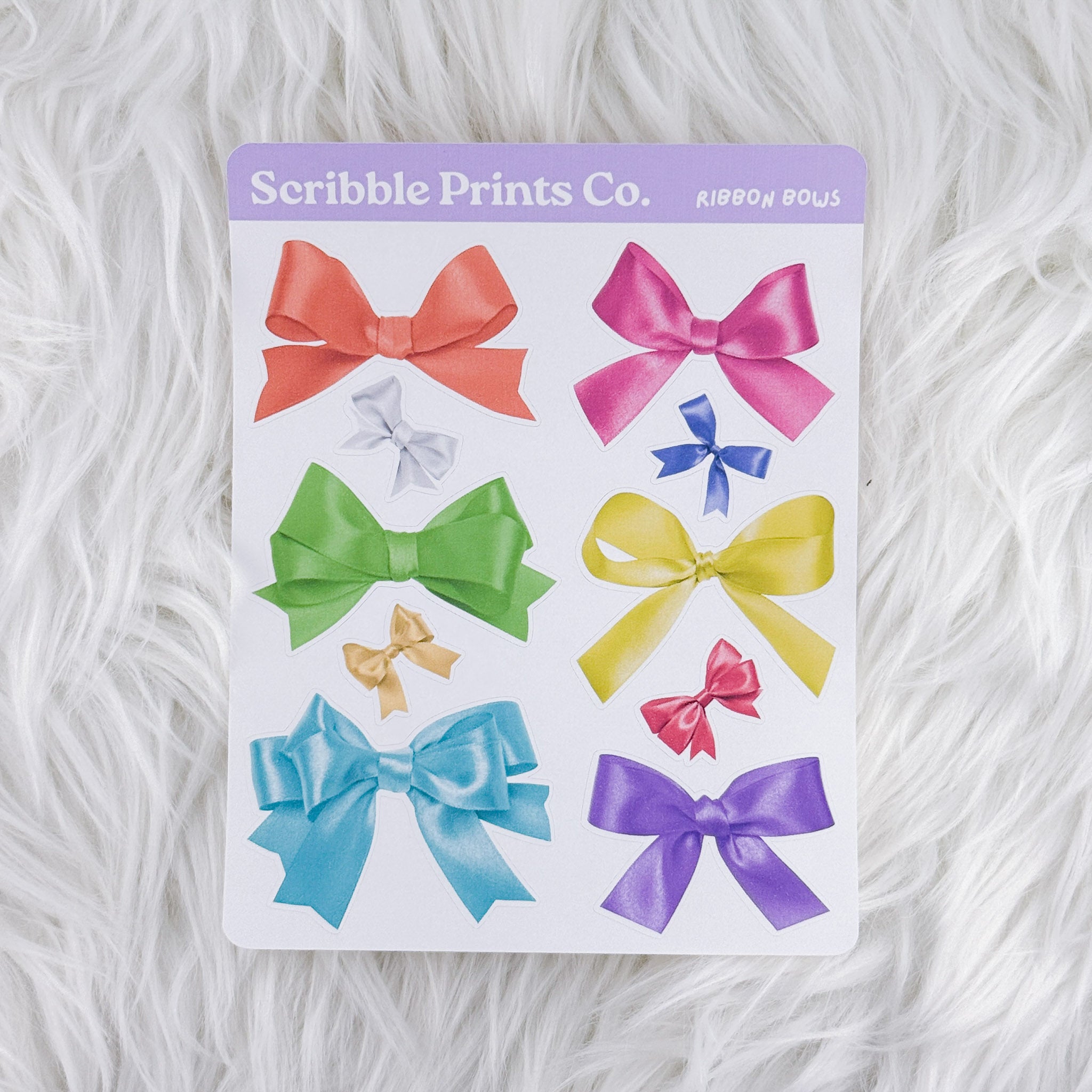 Ribbon Bows – Deco – Journal Deco // Matte Stickers – Scribble Prints Co.