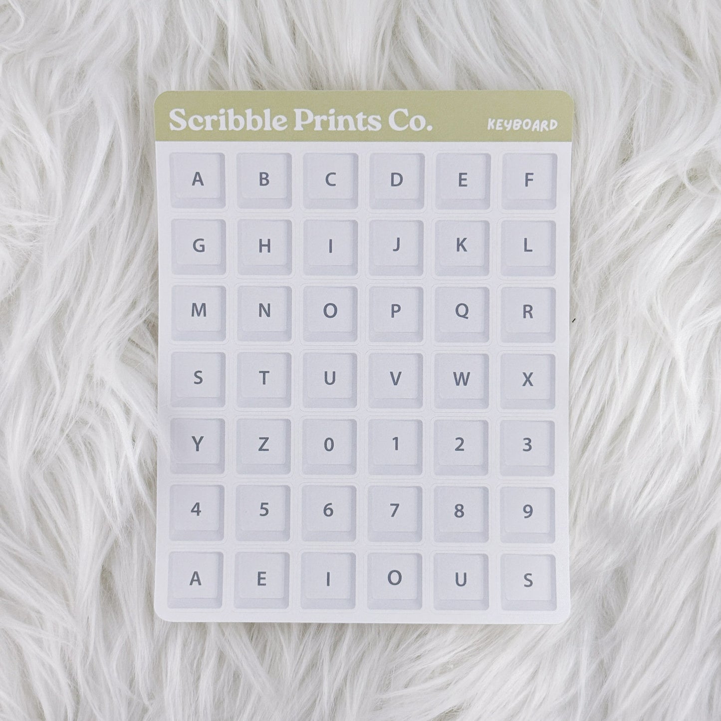 Keyboard – Deco // Matte Journal Stickers