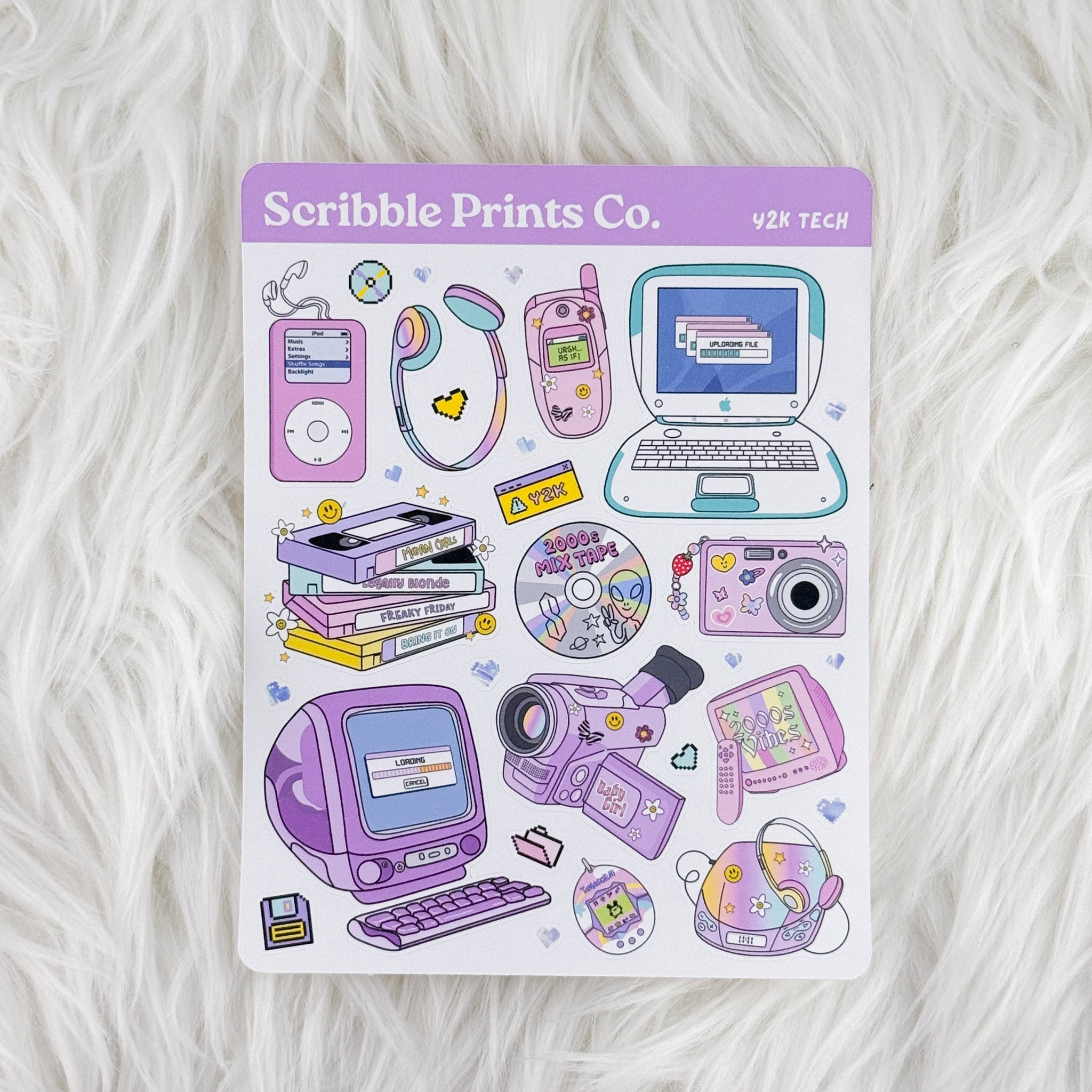 Y2K Tech – Deco // Matte Journal Stickers