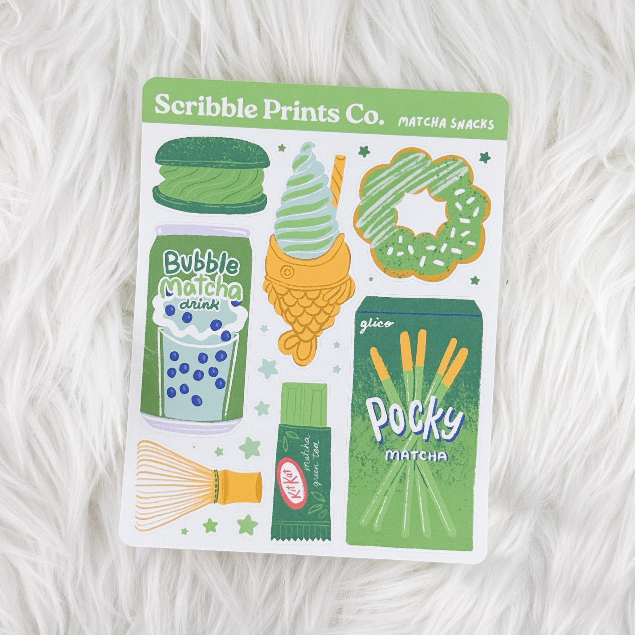 Matcha Snacks – Deco // Matte Journal Stickers