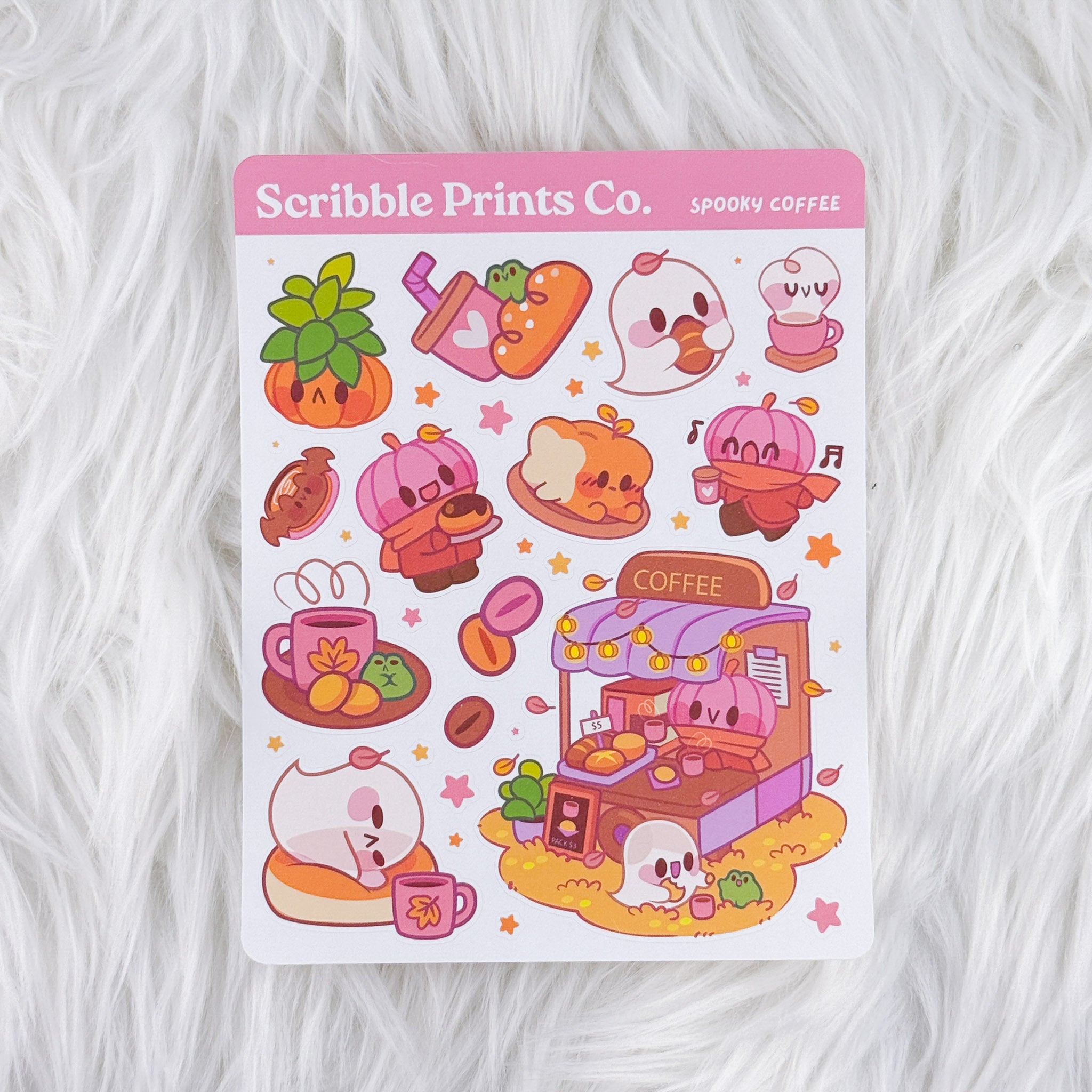 Spooky Coffee – Deco // Matte Journal Stickers