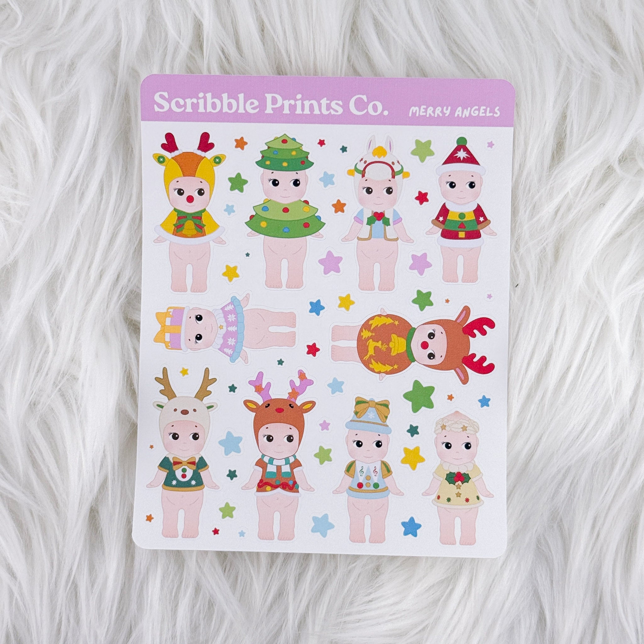Merry Angels – Deco // Matte Journal Stickers