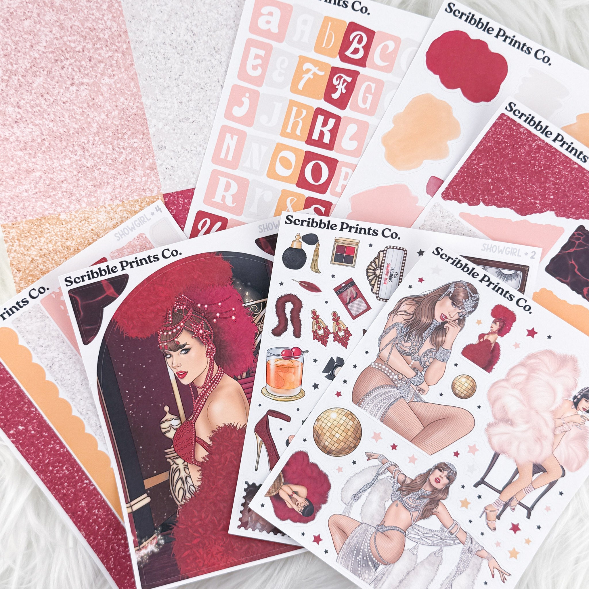 Showgirl Journal Sticker Collection | Matte Removable Reading & Planner Stickers