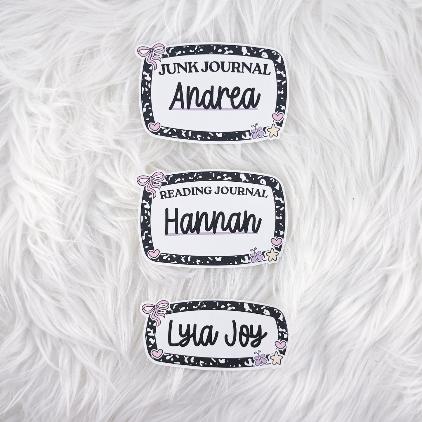 Custom Composition Name // Large Matte Deco Sticker for Journals