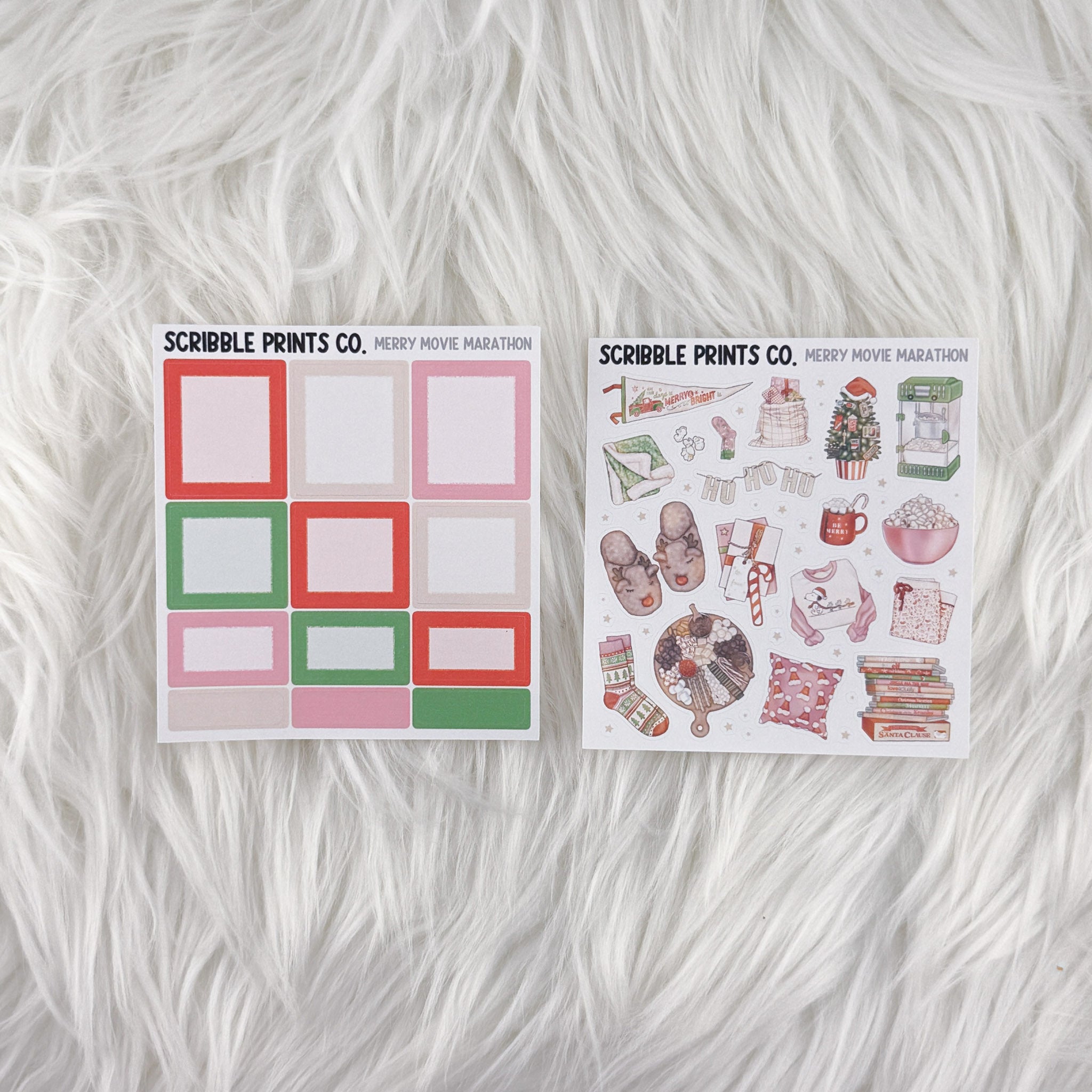 Merry Movie Marathon – Matte Hobonichi Cousin Weekly Sticker Kit
