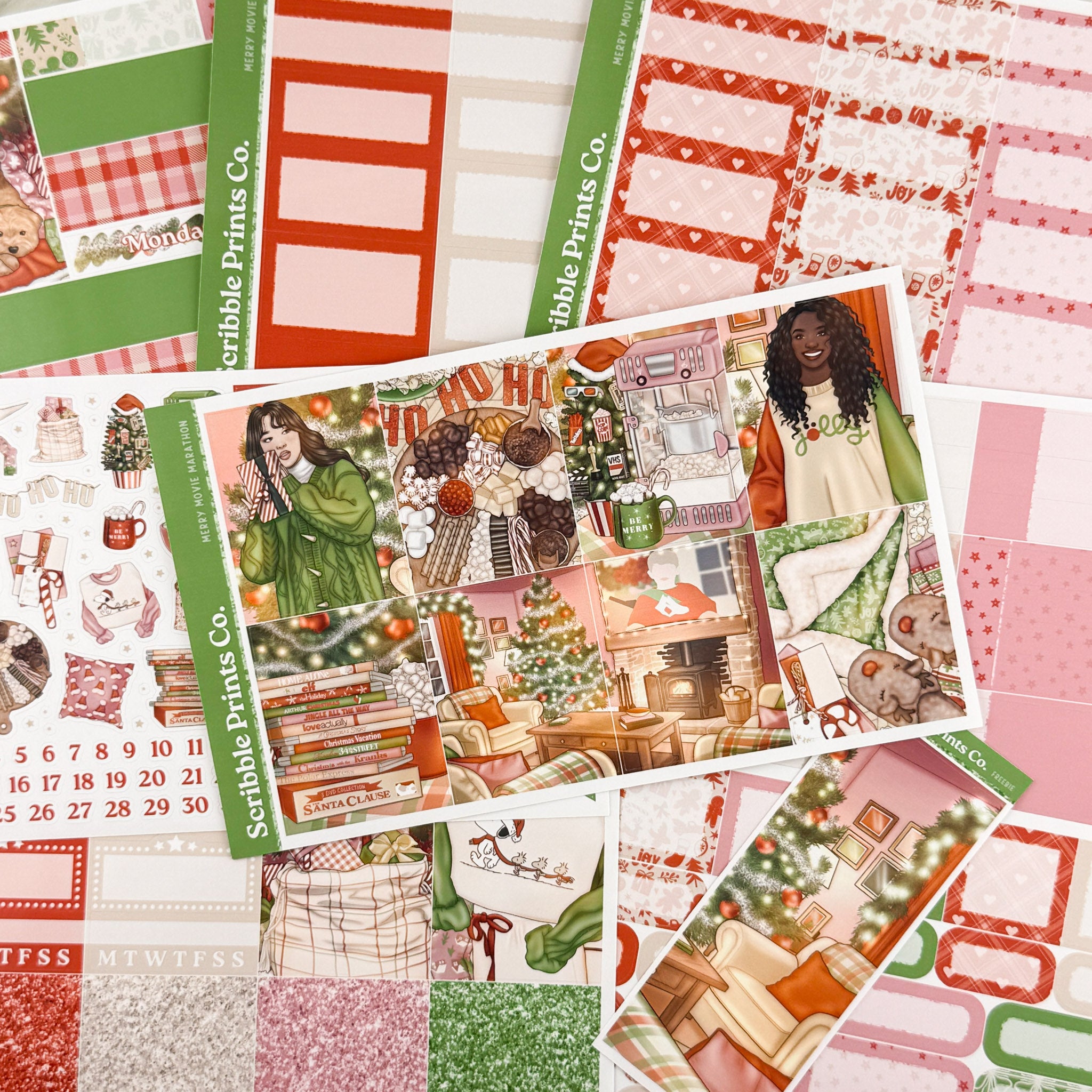 Merry Movie Marathon – Glossy Weekly Planner Kit