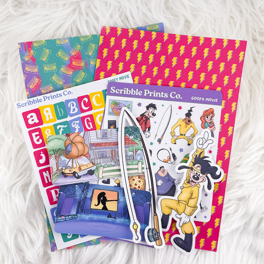 Goofy Movie – Junk Journal Collage Kit // Matte Sticker Collection