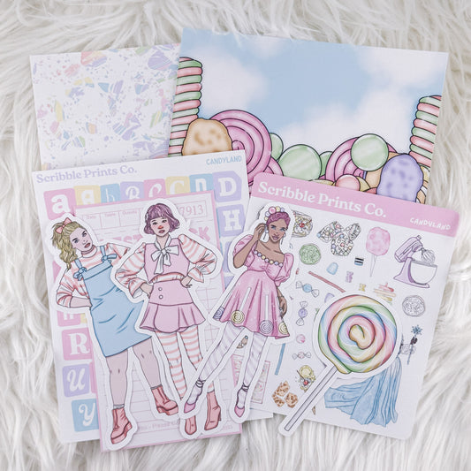 Candyland – Junk Journal Collage Kit // Matte Sticker Collection