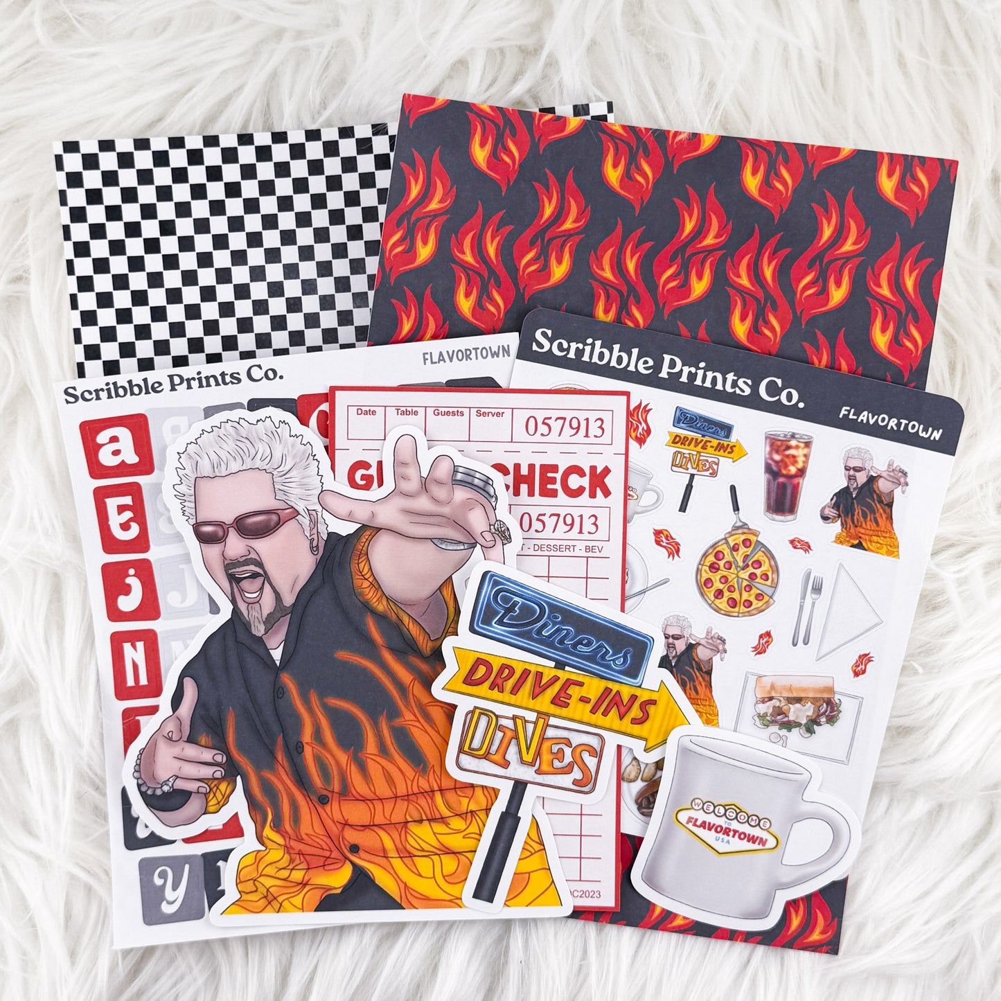 Flavortown – Junk Journal Collage Kit // Matte Sticker Collection