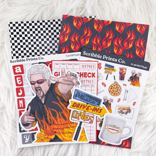 Flavortown – Junk Journal Collage Kit // Matte Sticker Collection