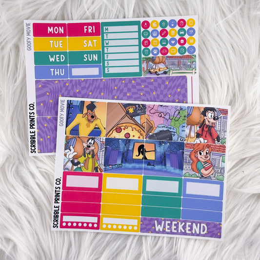 Goofy Movie – Matte Hobonichi Cousin Weekly Sticker Kit