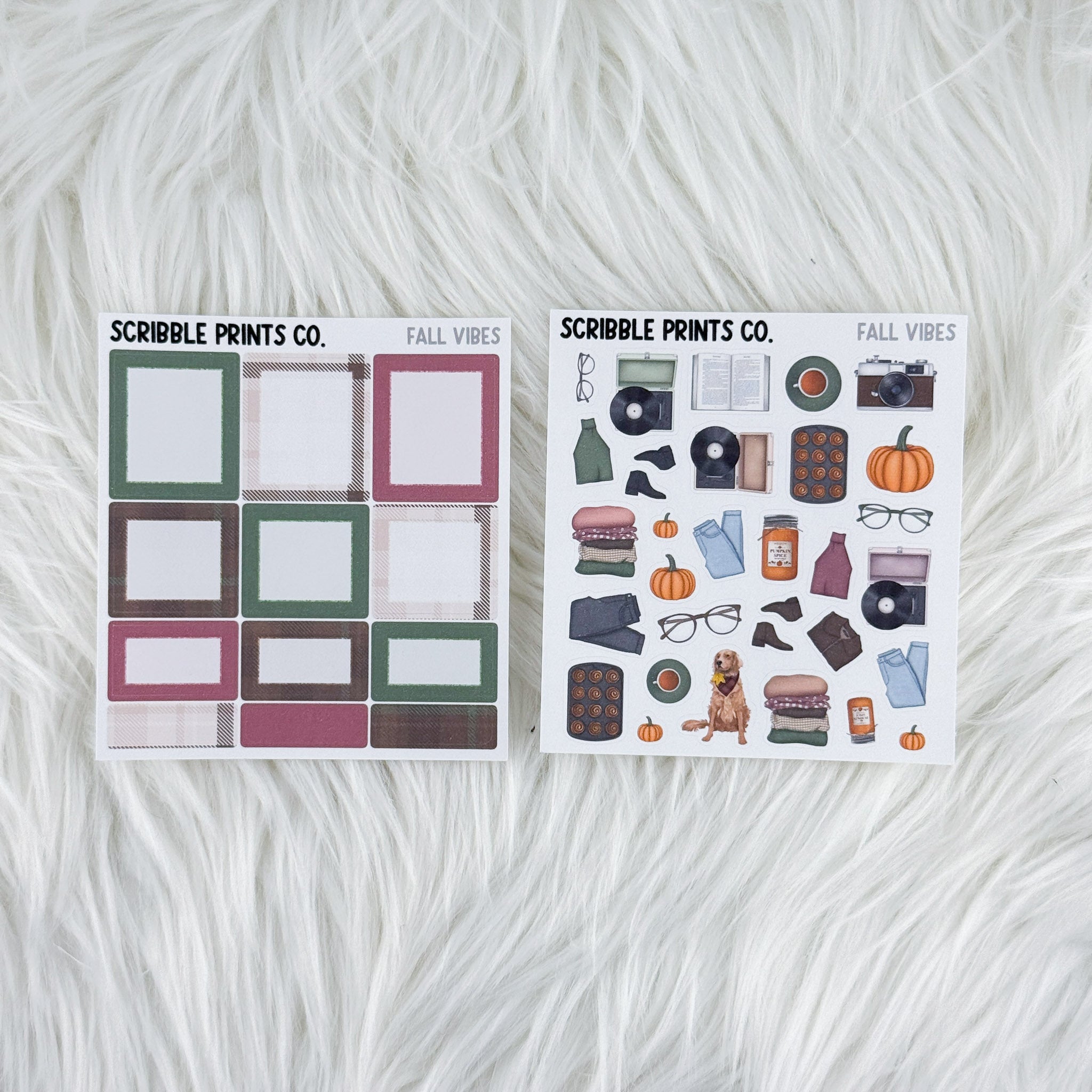 Fall Vibes – Matte Hobonichi Cousin Monthly Sticker Kit