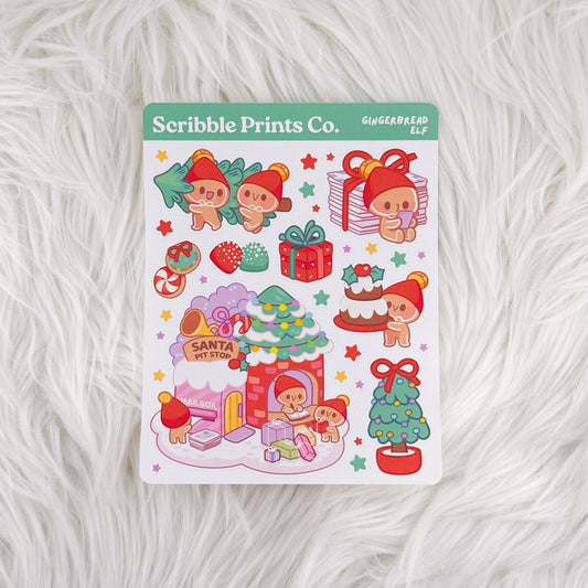 Gingerbread Elf – Deco // Matte Journal Stickers