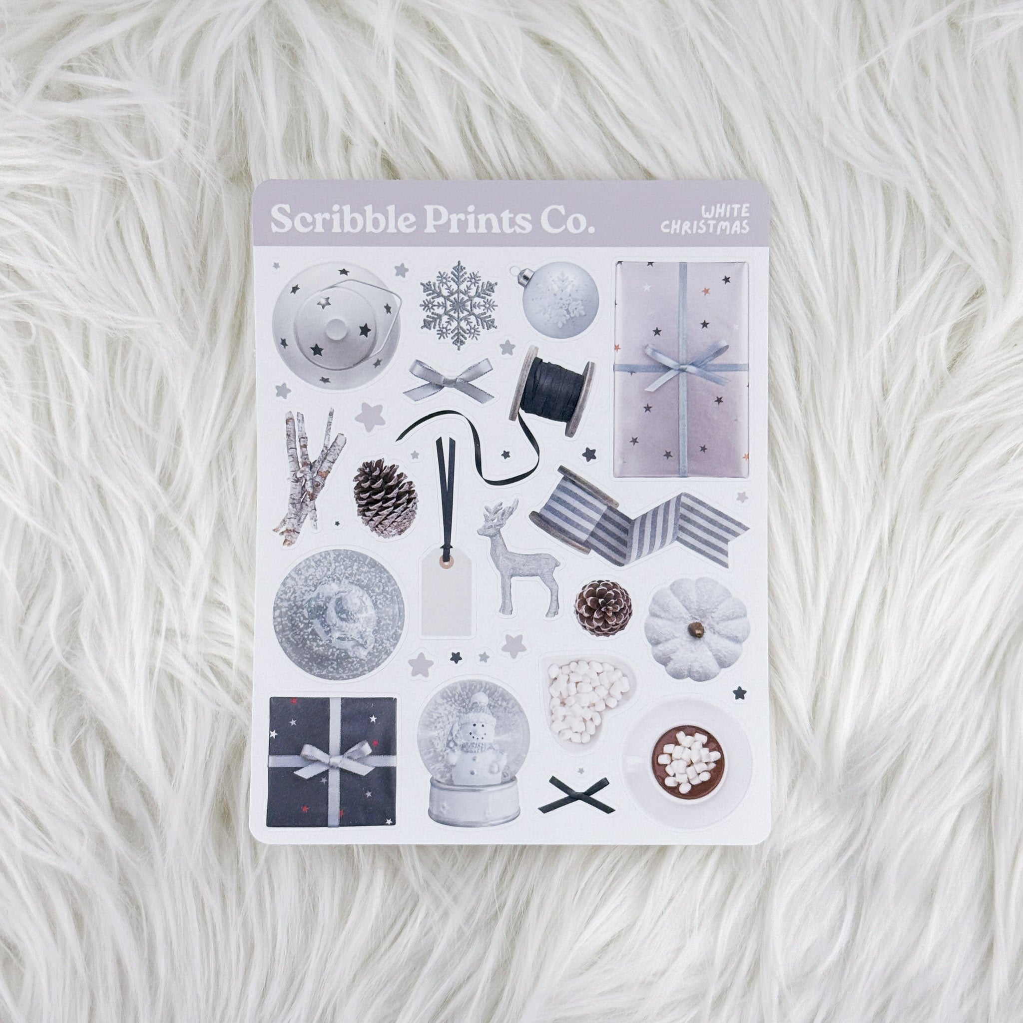 White Christmas – Deco // Matte Journal Stickers