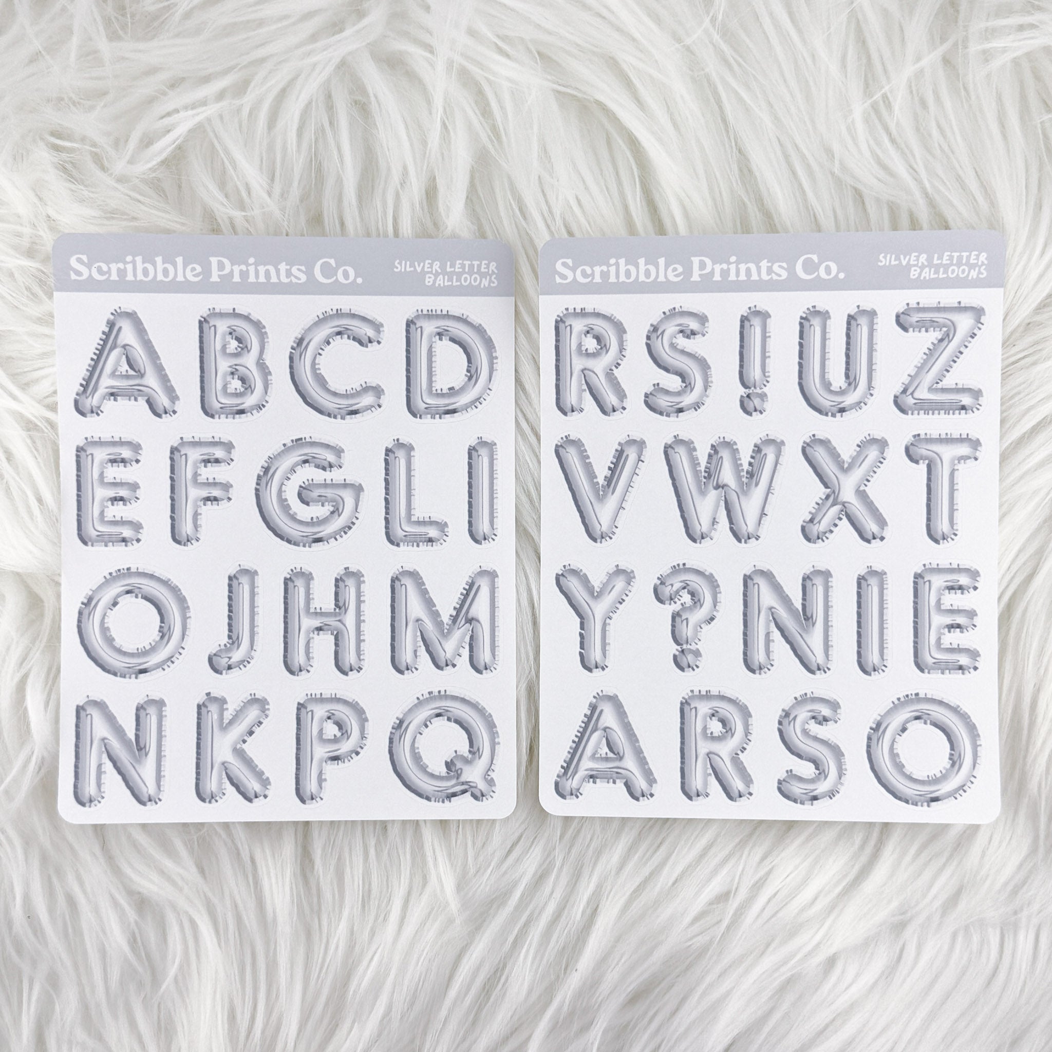 Letter Balloons – Journal Deco // Matte Stickers