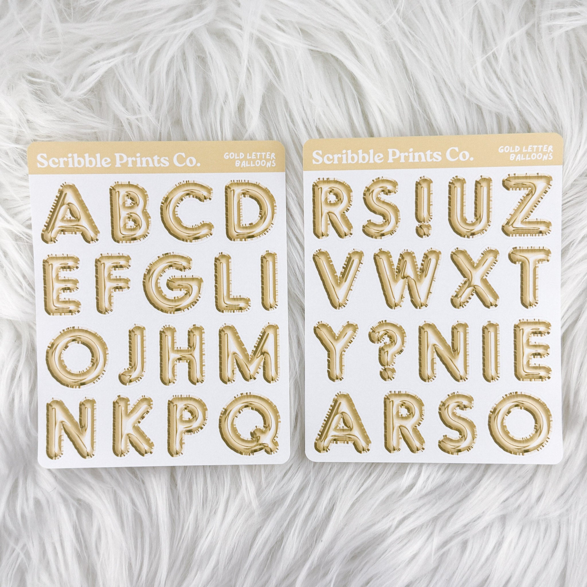Letter Balloons – Journal Deco // Matte Stickers