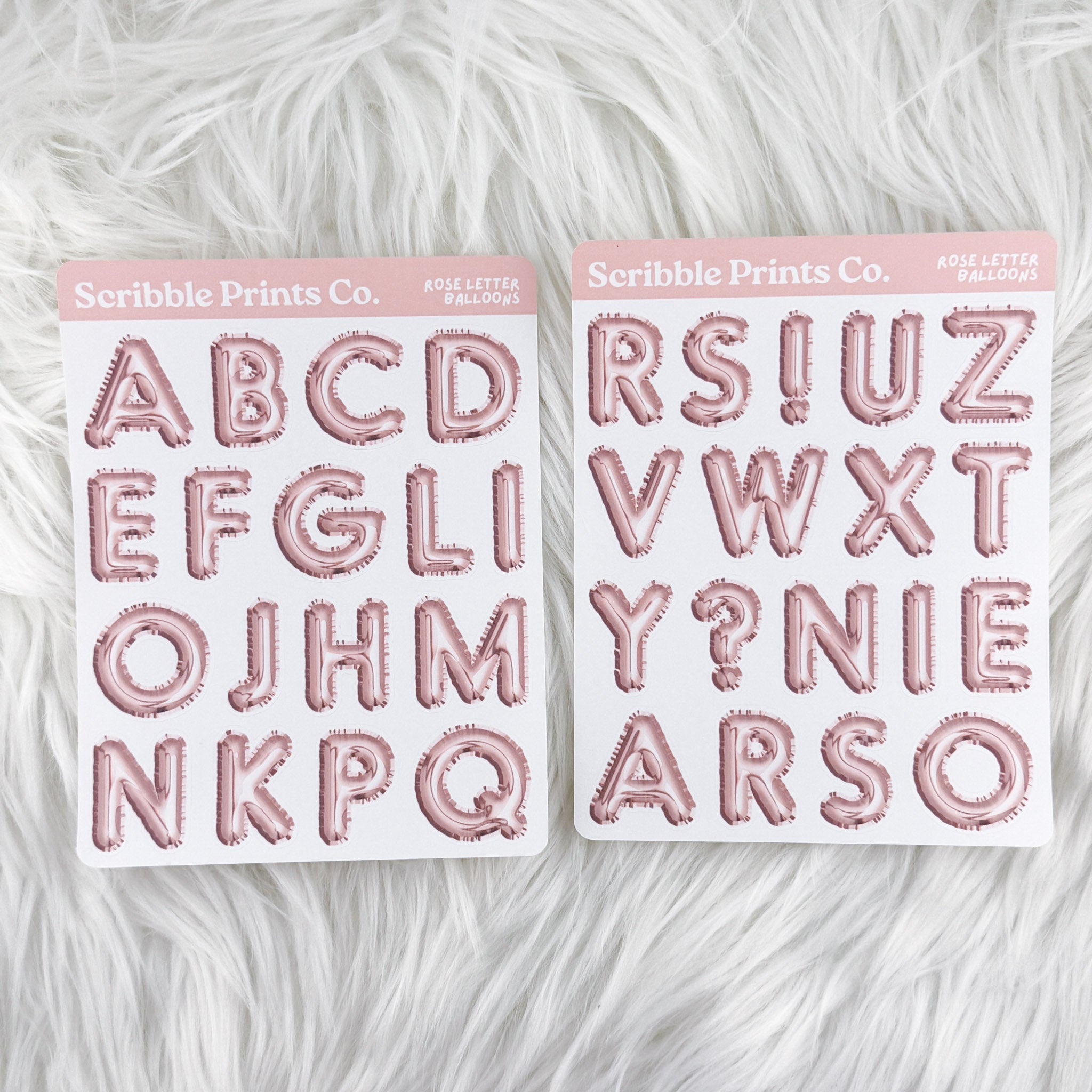Letter Balloons – Journal Deco // Matte Stickers