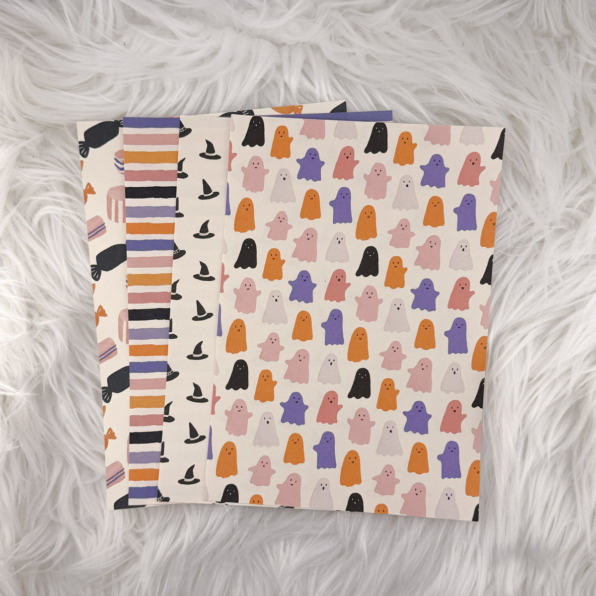 Cute Halloween Journal Background Set | 4 A5 Matte Sticker Sheets