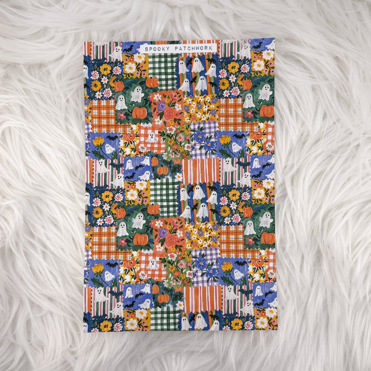 Spooky Patchwork Journal Background | A5 Matte Sticker Sheet
