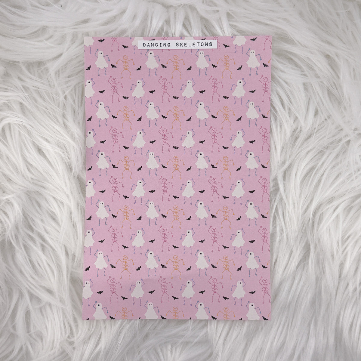 Dancing Skeletons Journal Background | A5 Matte Sticker Sheet
