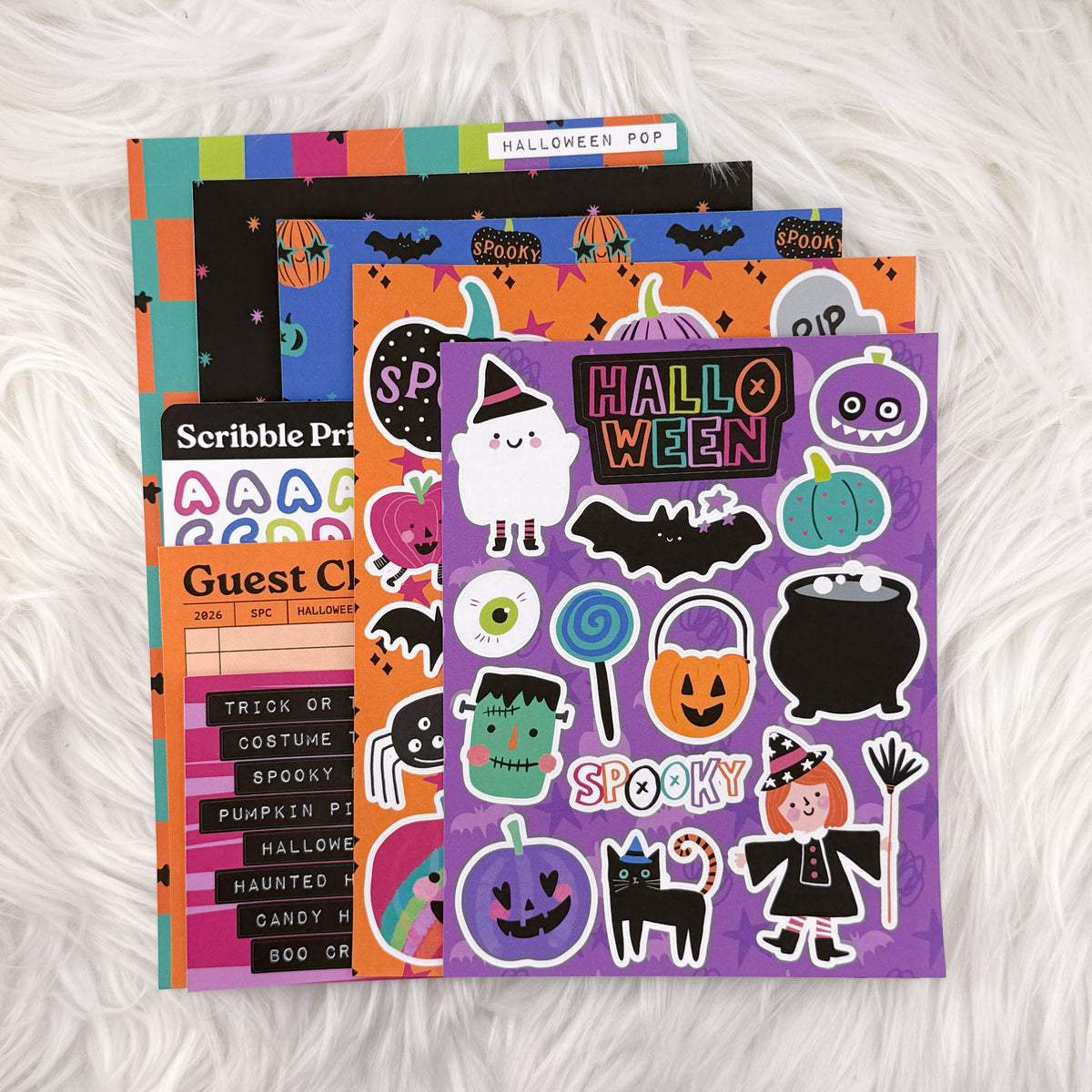 Halloween Pop Junk Journal Sticker Kit
