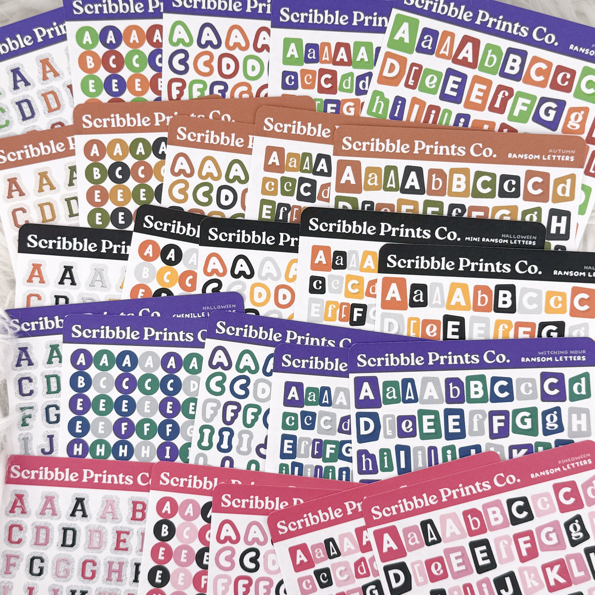 Halloween Letters // Matte Journal Stickers