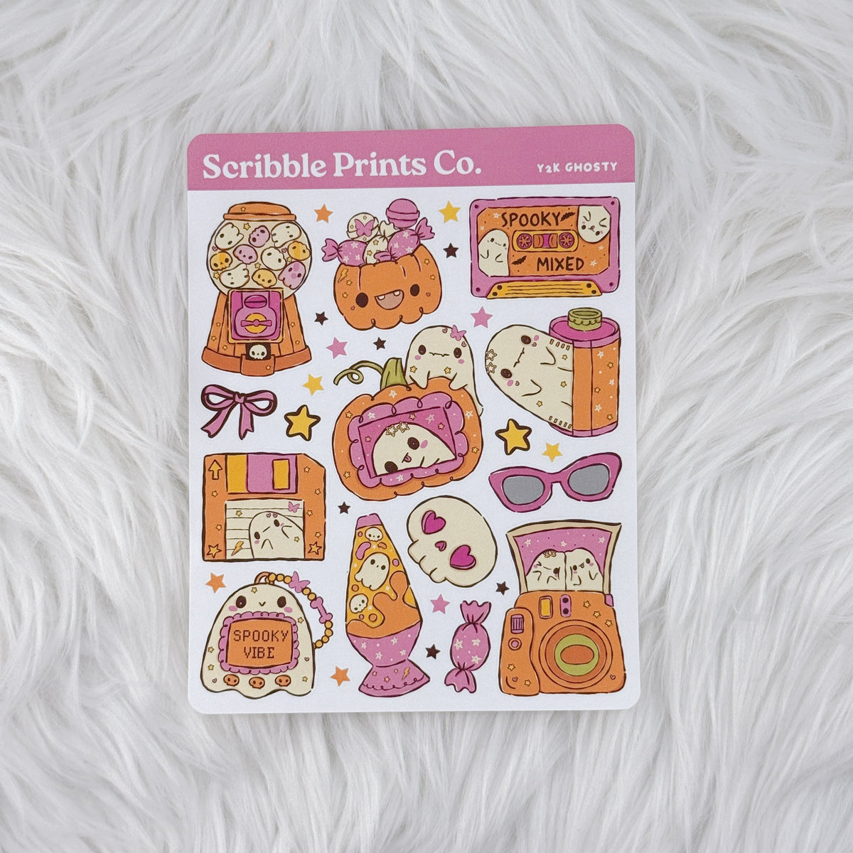 Y2k Ghosty Deco Sticker Sheet