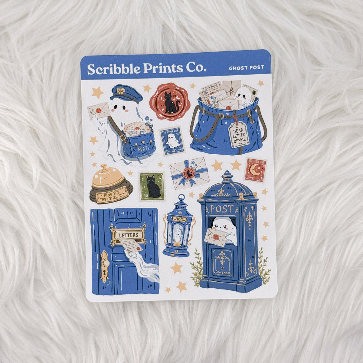 Ghost Post Deco Sticker Sheet