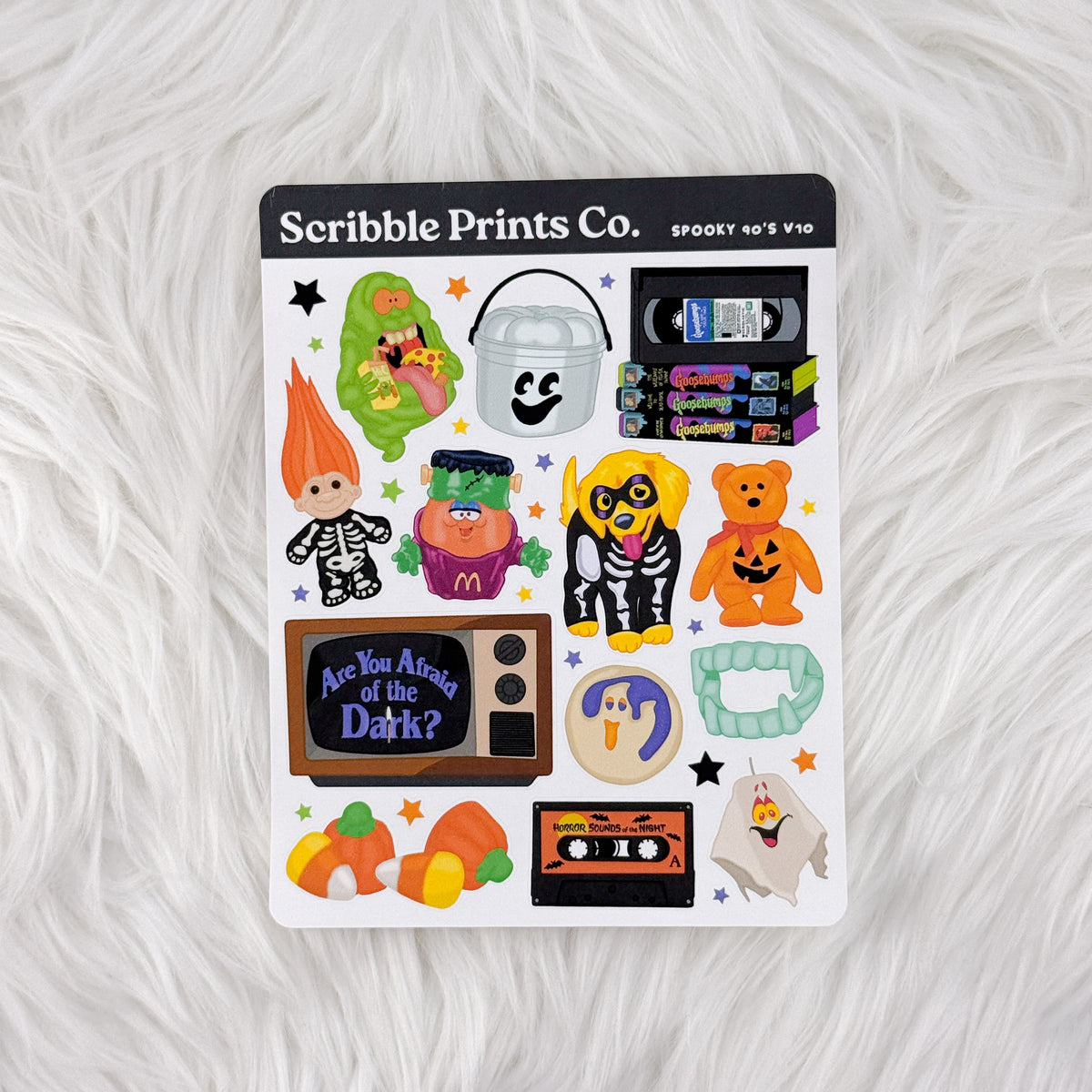 Spooky 90's V10 Deco Sticker Sheet