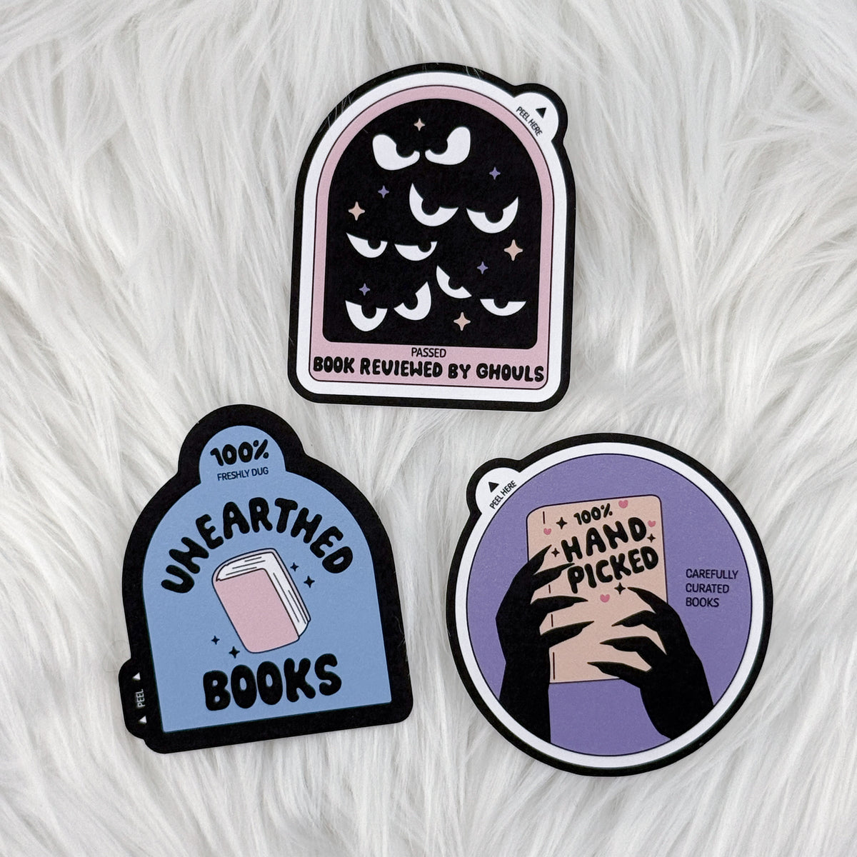 Spooky Bookish Labels Matte Journaling Sticker Bundle