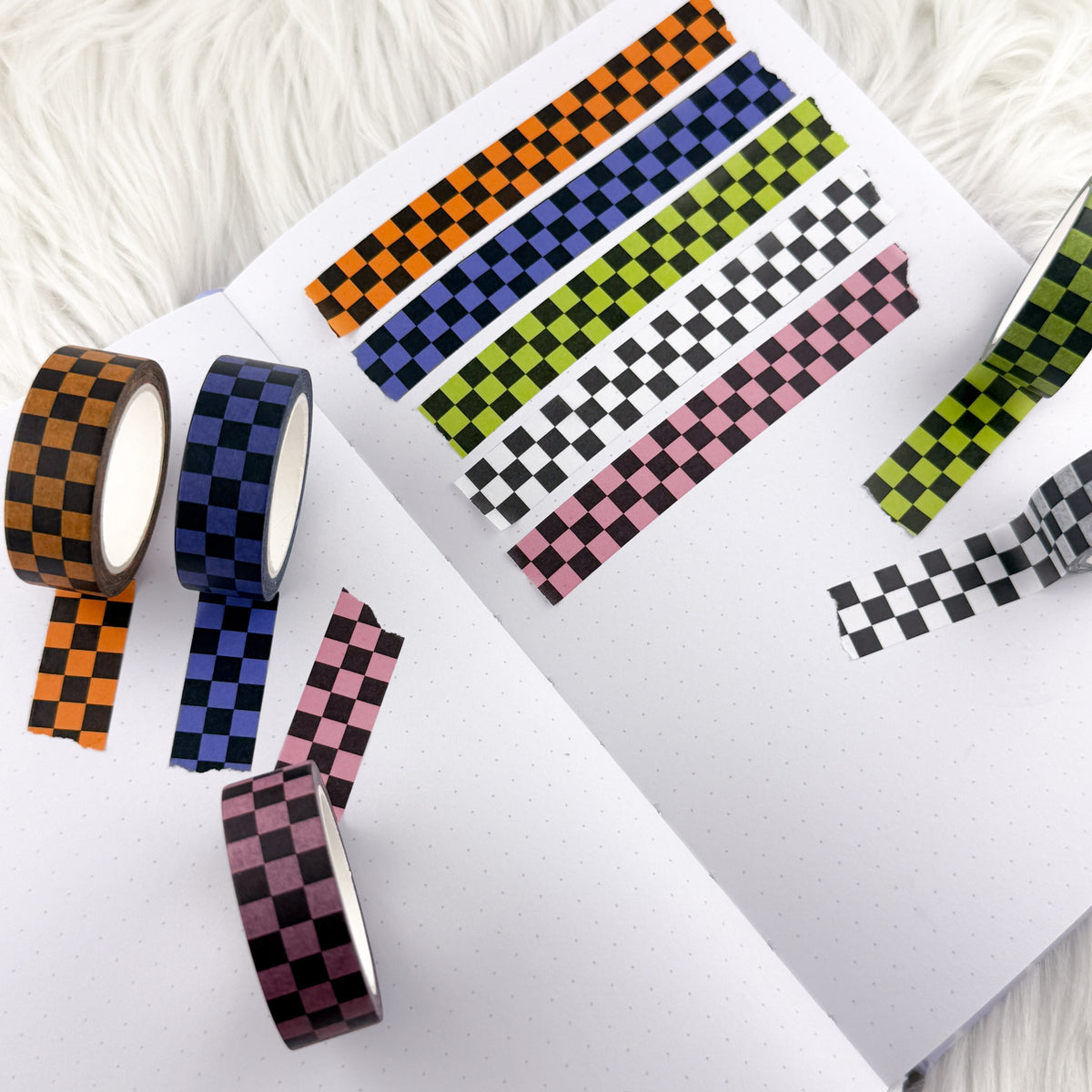 Spooky Checker - 15mm Decorative Washi Tape